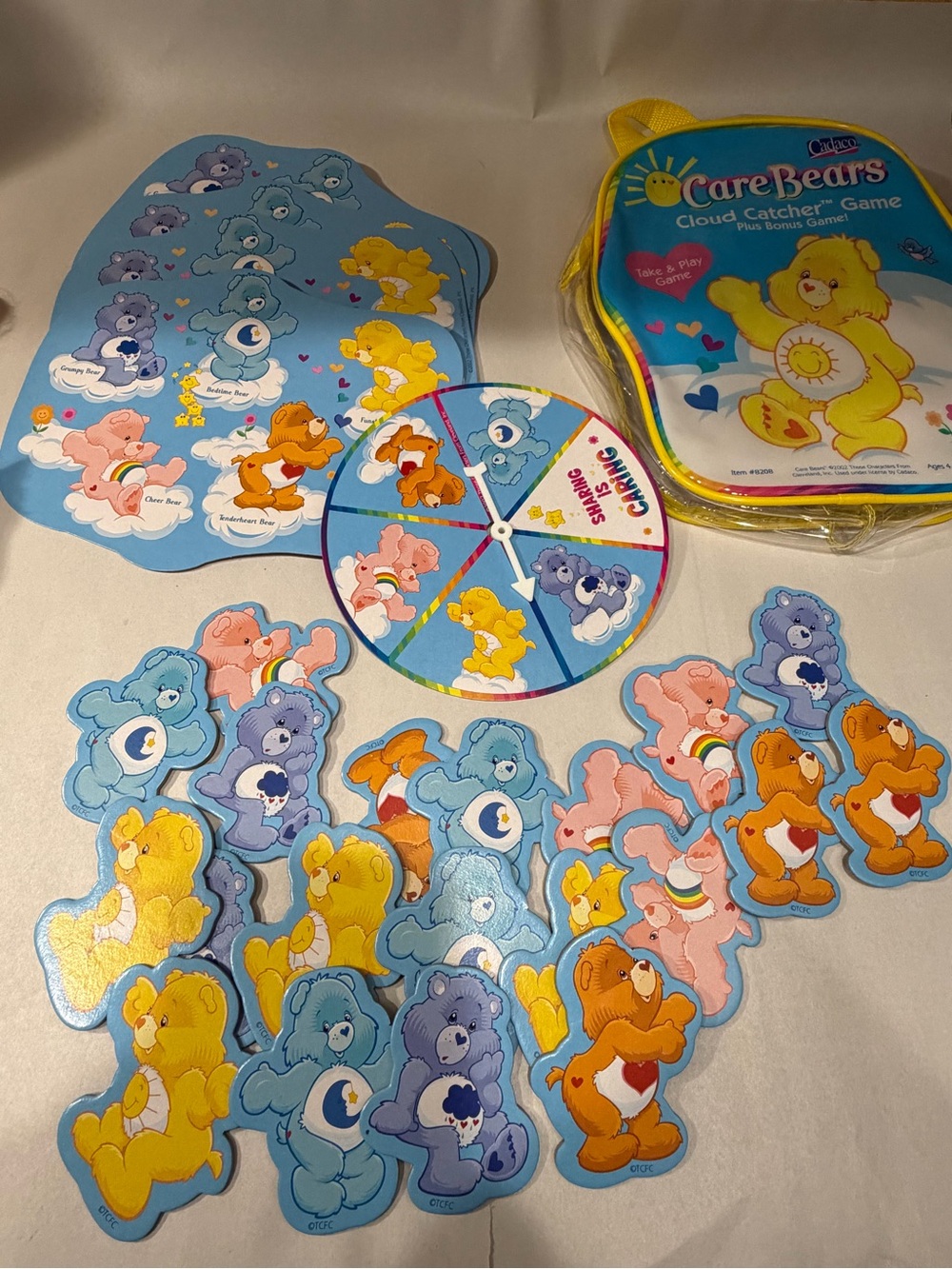 Care Bear Cloud Catcher Game Cadaco 2002 With Plastic Carrying Case